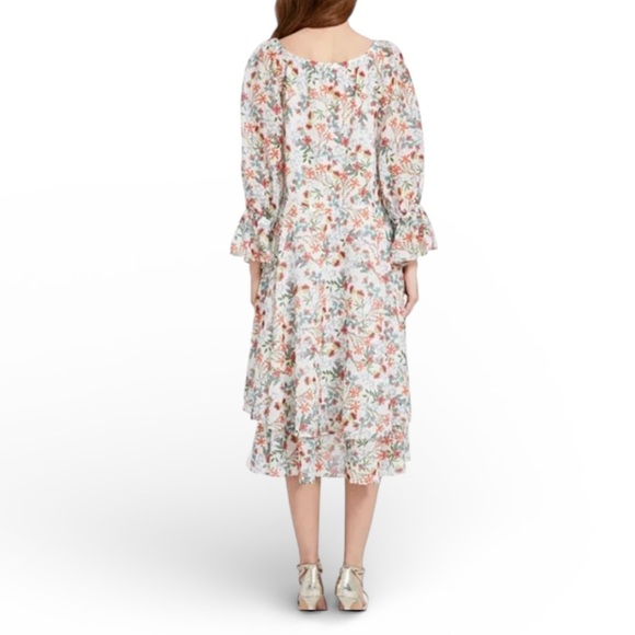 Alice + Olivia Miora Floral Ruffled Dress Multicolored Ruffled On/Off Shoulder - Picture 4 of 17